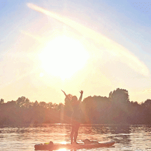 Standuppaddle in der Sonne